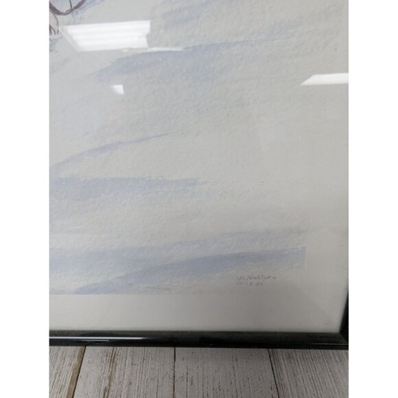 Jane McClure Jane's Prints Santa Claus Sleigh Cows Country Framed Print - Picture 2 of 5